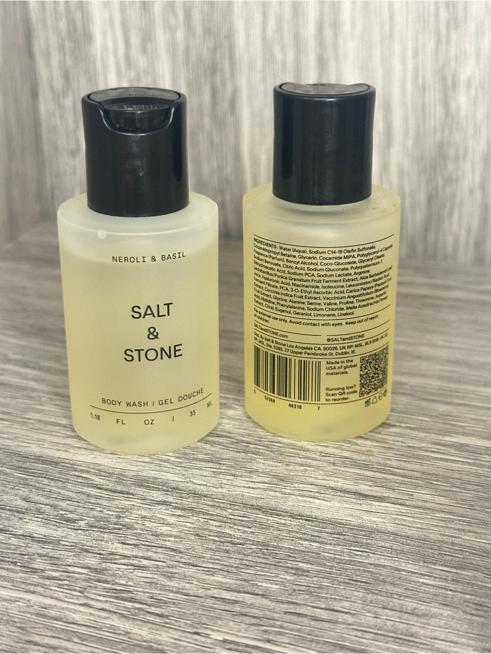 Salt & Stone Neroli & Basil Body Wash - 2 minis